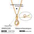 Zircon Fish Hook Necklace and Bracelet Set Vera Lux