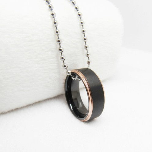 Eight-wide Step Sandblasted Electric Black Bezel Electric Rose Gold Vera Lux