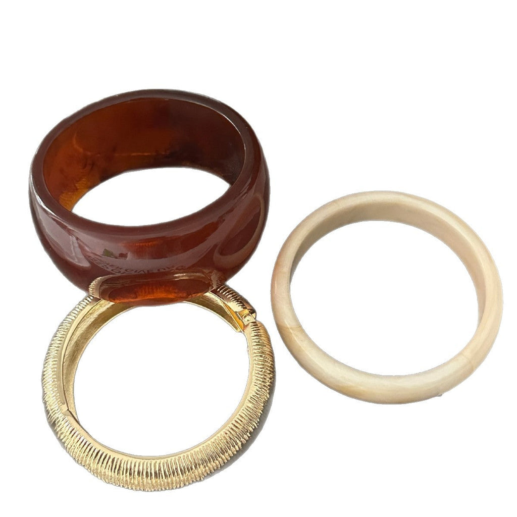 Amber Resin Bangle Stack Bracelet Set Vera Lux