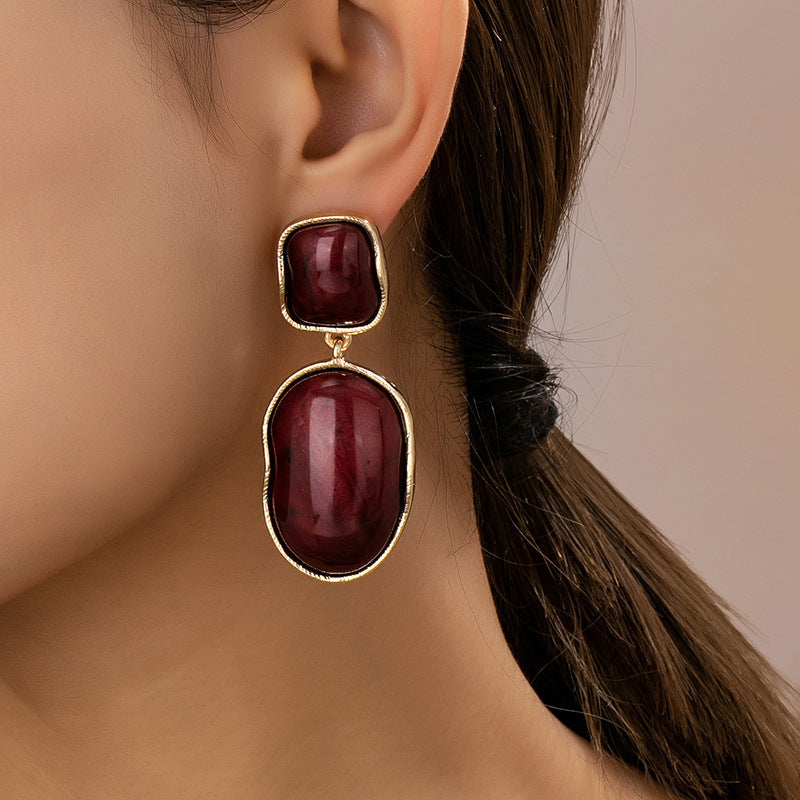 Geometric Resin Drop Earrings Collection Vera Lux