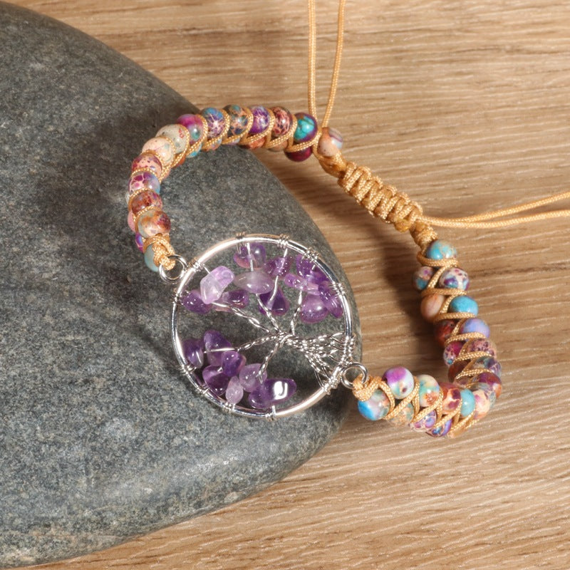 Tree-shaped Charm Double-strand Braided Bracelet Vera Lux