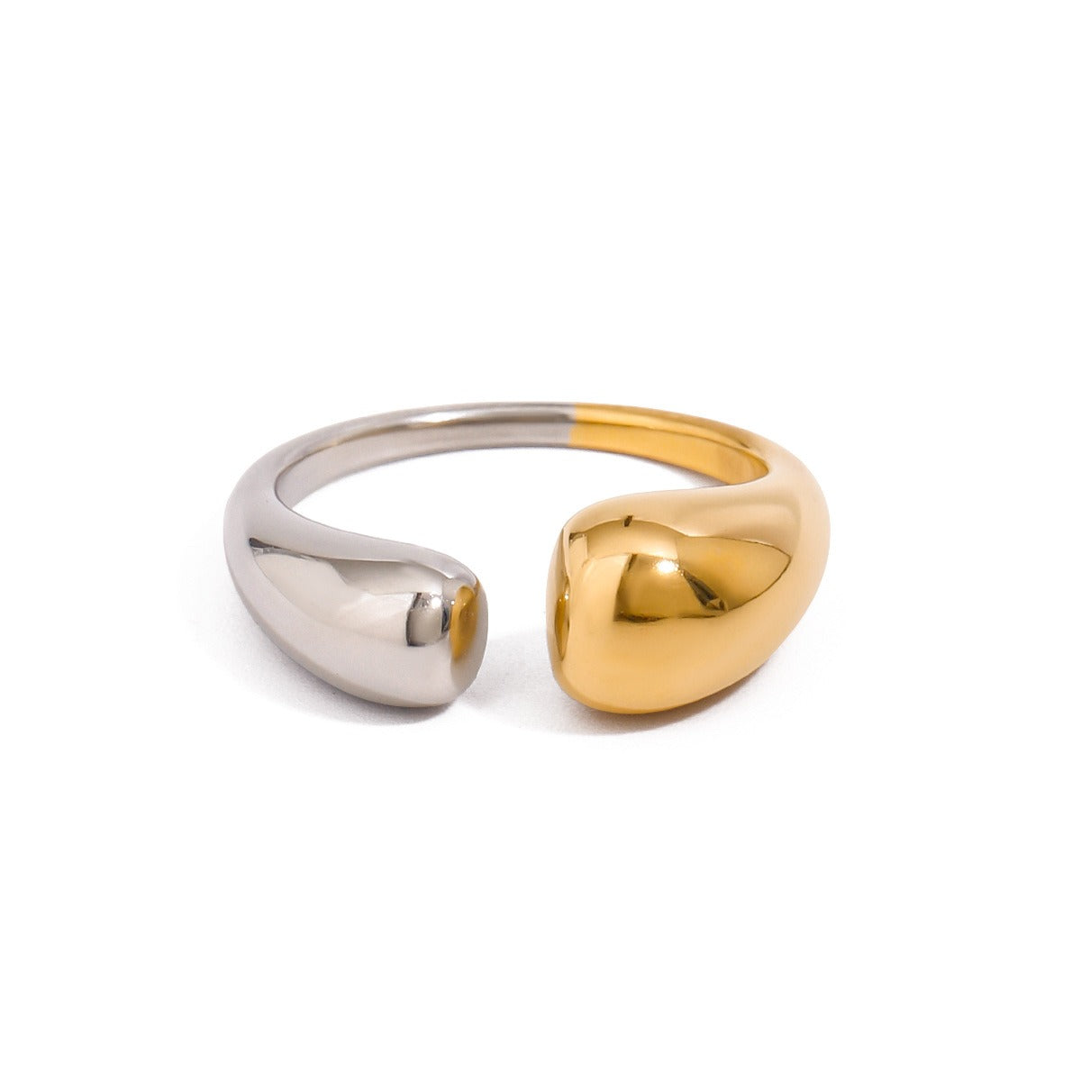18K gold geometric design simple personality ring Vera Lux