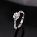 S999 Pure Silver Small Square Sugar Full Zircon Ring For Women, Niche Premium & Delicate, Light Luxury Versatile Jewelry Wholesale Vera Lux
