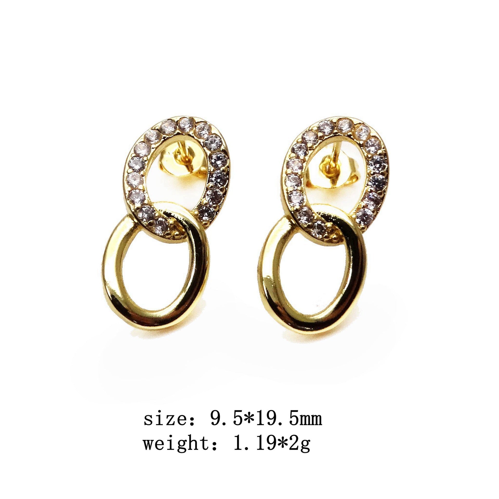 Copper Micro-inlaid Zircon Earrings Vera Lux