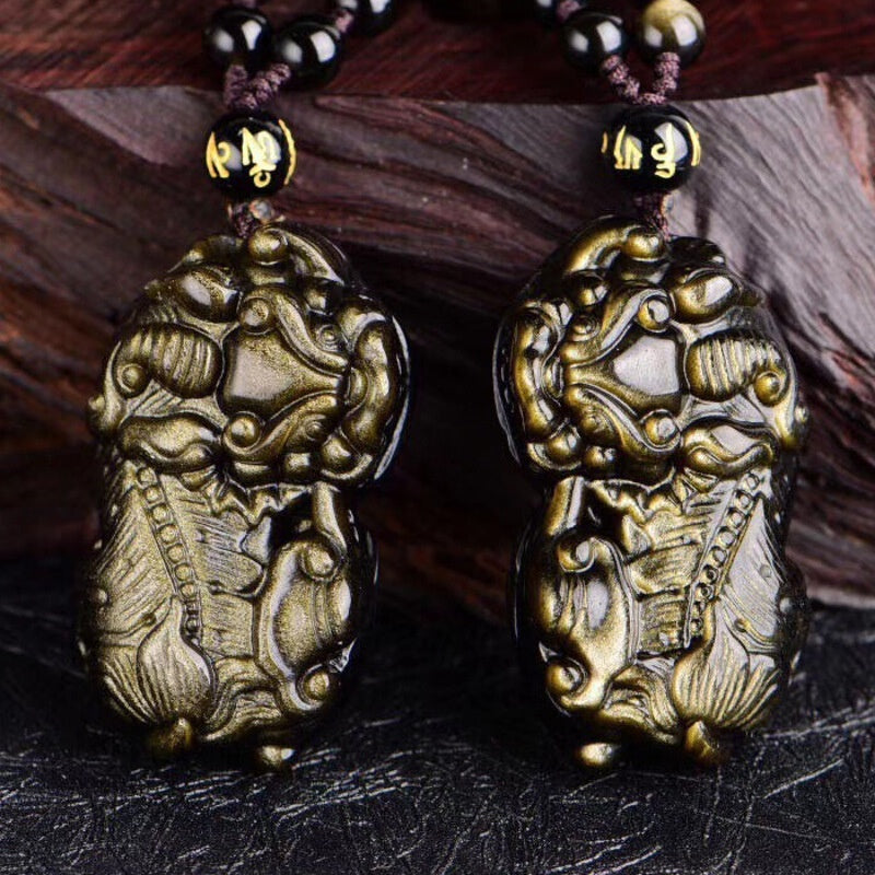 Natural Citrine Pixiu Pendant Necklace For Men Vera Lux