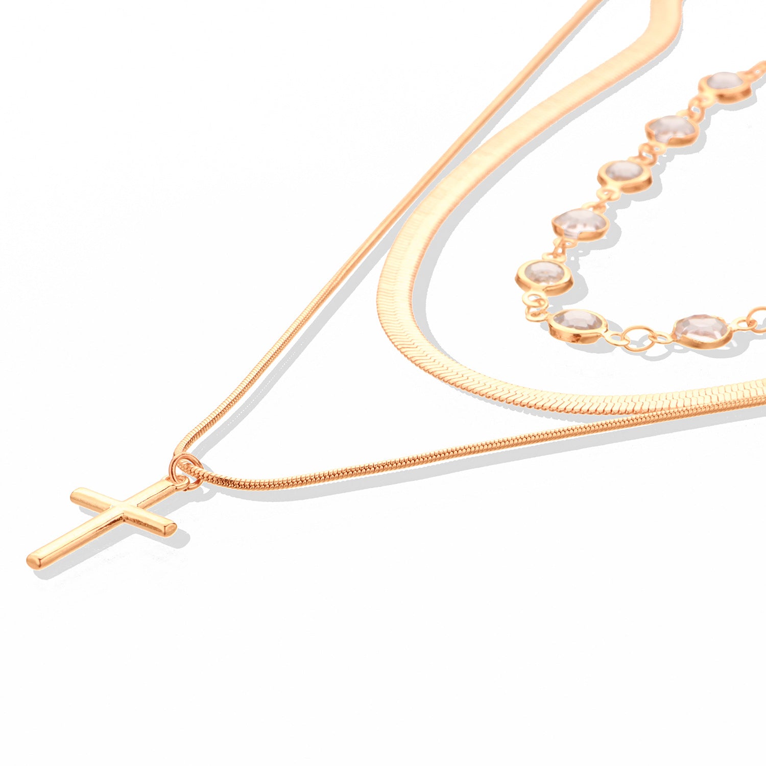 Fashion Rhinestone Necklace Cross Pendant Necklace For Women Vera Lux