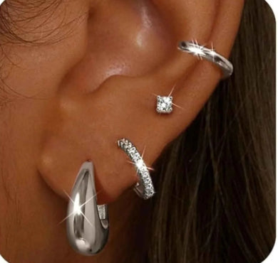 18K Solid Gold Copper Earrings With Zirconia Setting Vera Lux