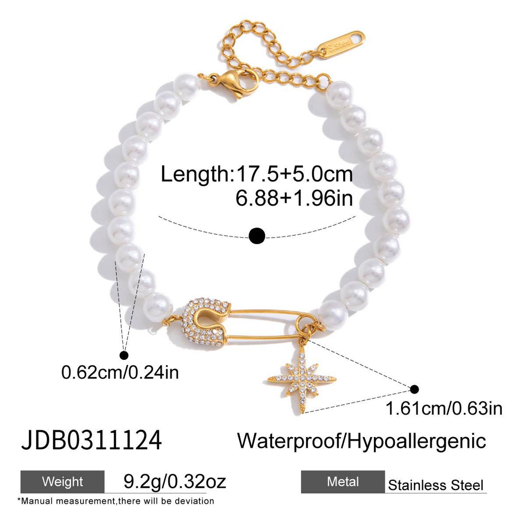 Pearl Star Stainless Steel Bracelet Collection Vera Lux