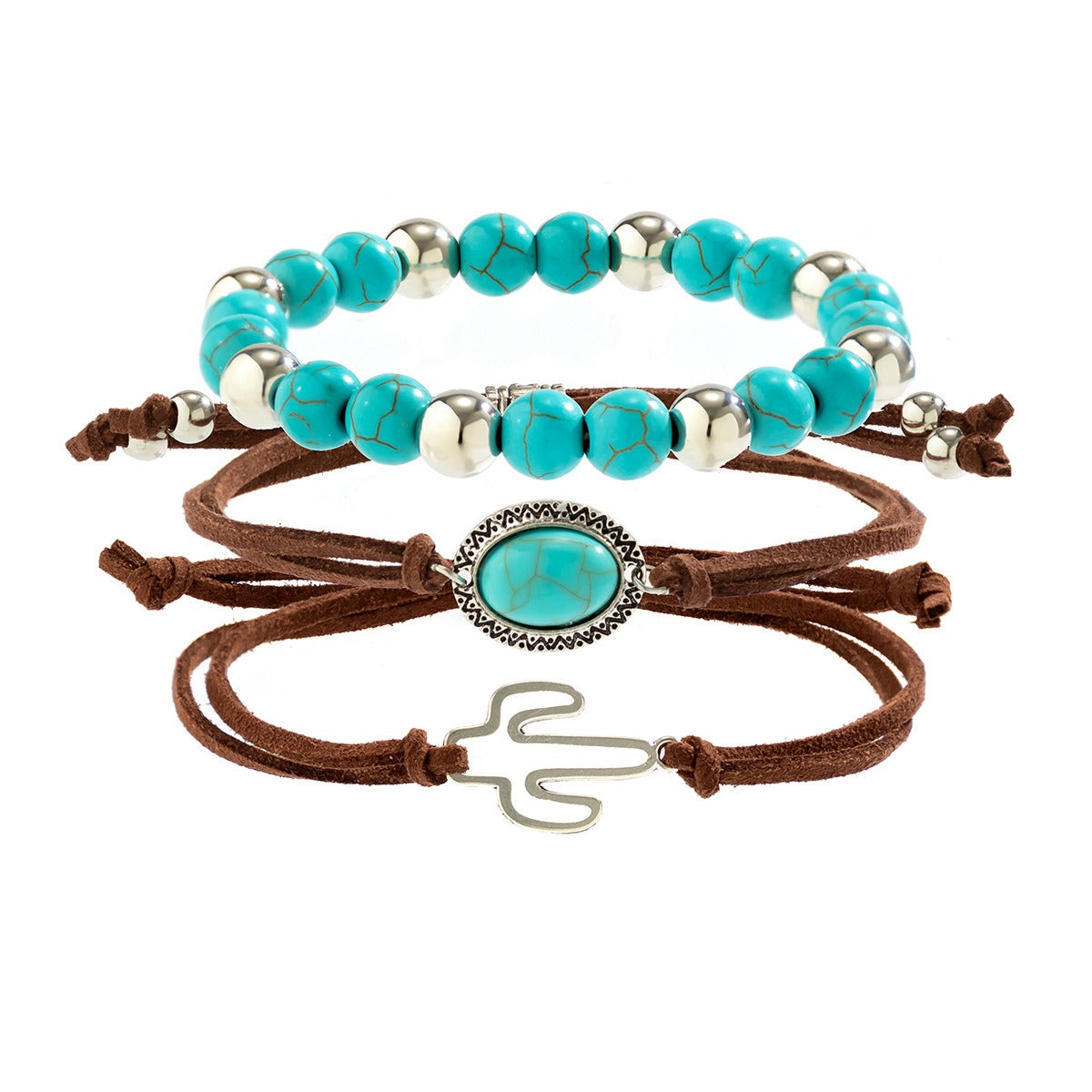 Ethnic style hand-woven gravel retro flying bird multi-layer winding leaf bracelet Vera Lux