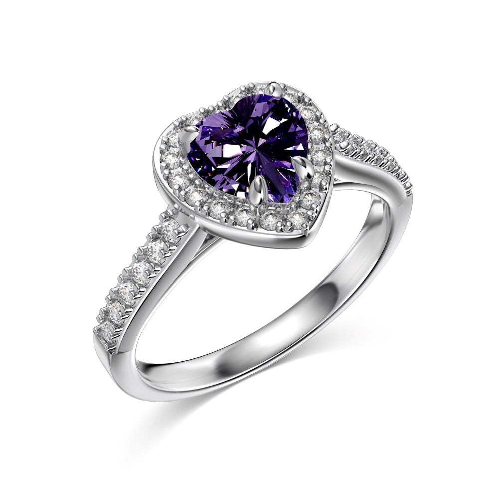 12 Zodiac Colorful Zircon Silver Ring For Women Vera Lux