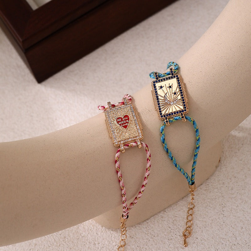 Tarot card necklace heart moon bracelet Vera Lux