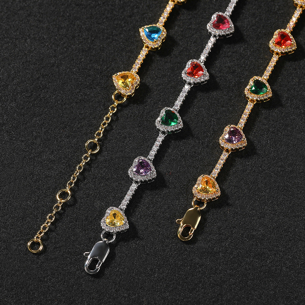 Colorful Heart Adjustable Bracelet Necklace Vera Lux