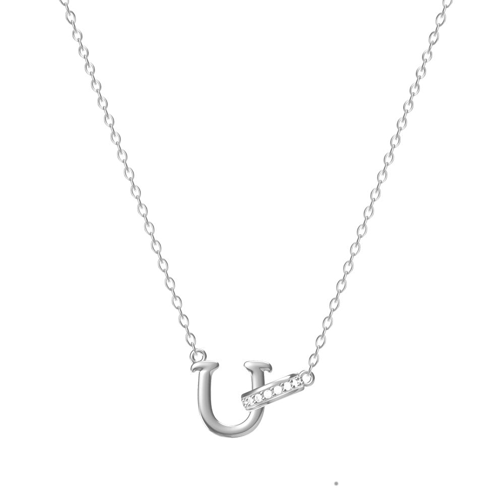 26-Letter Diamond-Embedded Unique Design Necklace For Women Vera Lux