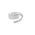 S925 Sterling Silver Open Ring, Minimalist Brushed Plain Silver Band, Korean Style Silver Jewelry Wholesale Vera Lux
