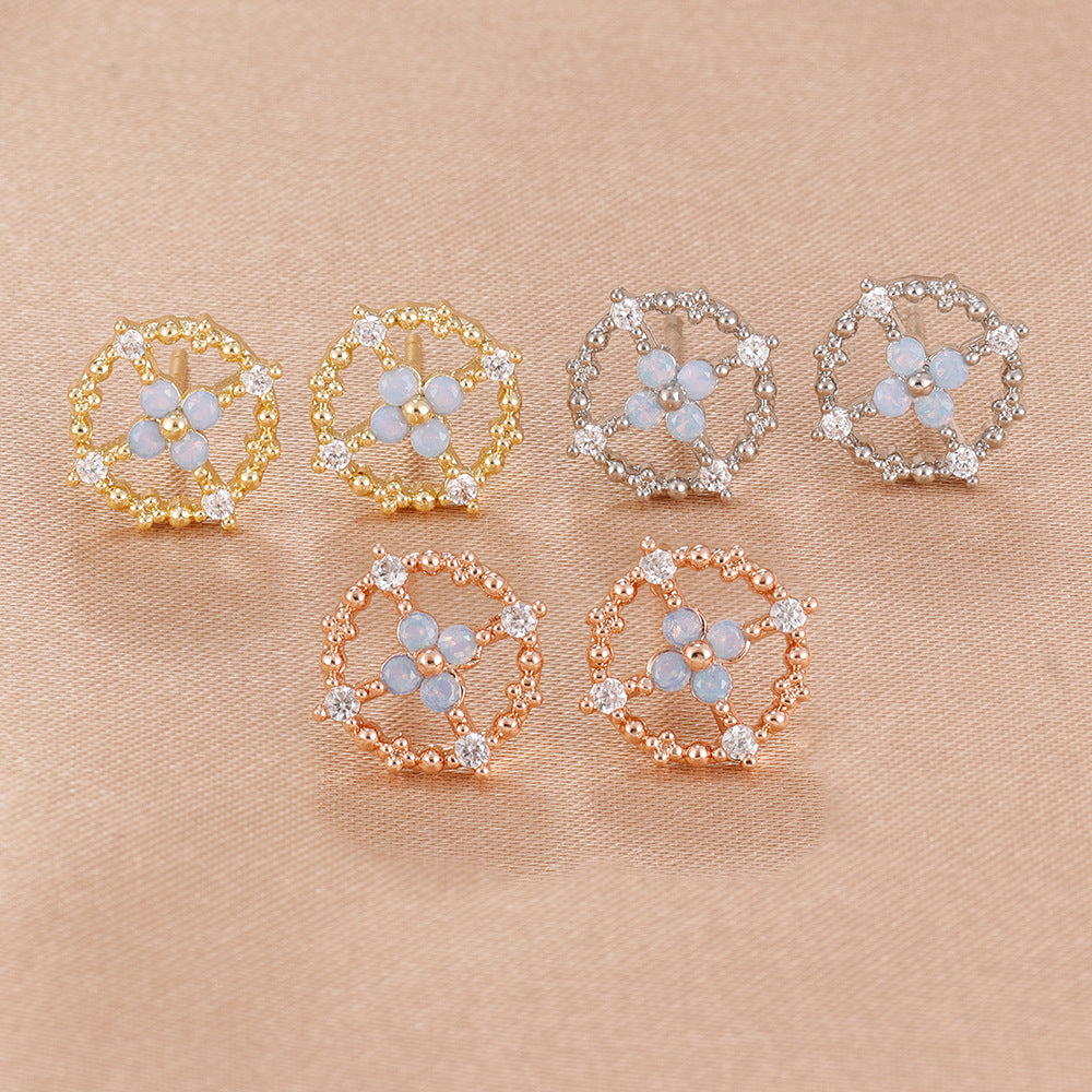 Exquisite Crystal Flower Earrings Vera Lux