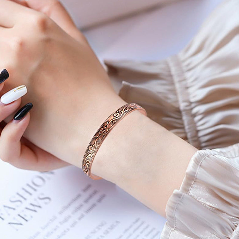 Retro Simple Pure Copper Magnetic Bracelet Vera Lux