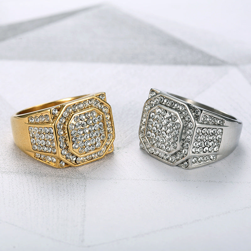 Full-Crystal Luxury Hip-Hop Men's Ring Vera Lux