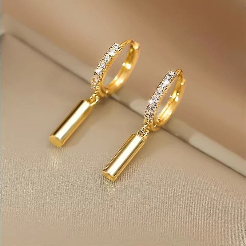 Cylindrical Geometric Niche Light-luxury Ear Clips Vera Lux