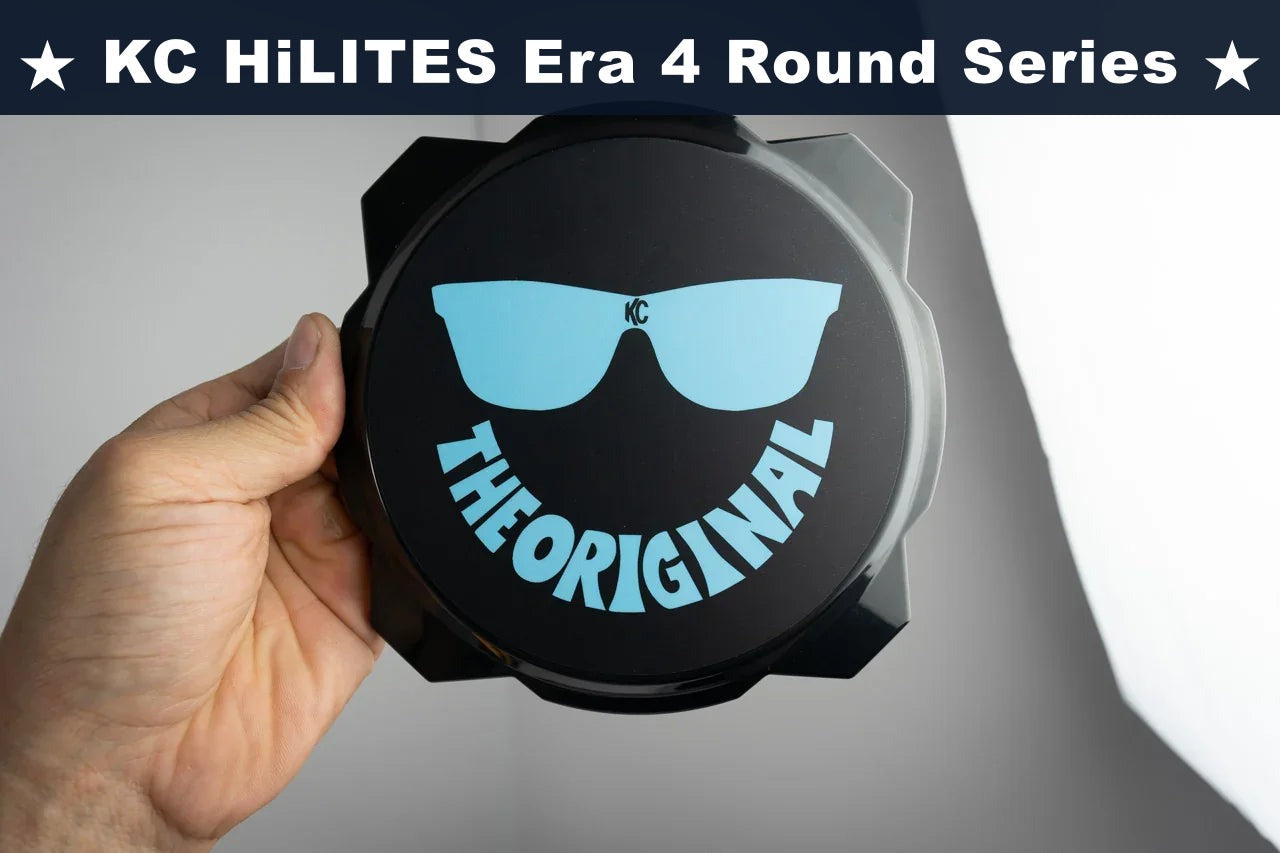 KC HiLITES Era 4 ROUND Series Light Cover Overlays - Universal StickerFab