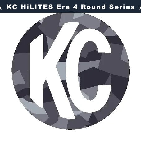KC HiLITES Era 4 ROUND Series Light Cover Overlays - Universal StickerFab