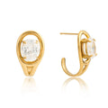 Light luxury, high-end zircon stud earrings for autumn and winter. Vera Lux