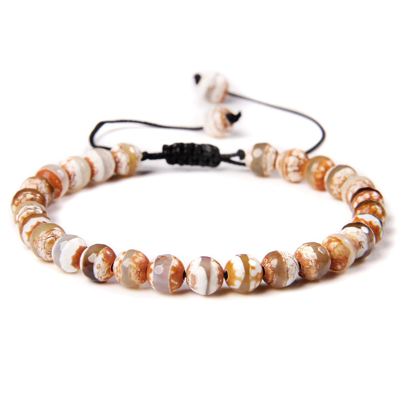 6mm Natural Stone Beads Womens Bracelet Yoga Energy Sports Vera Lux