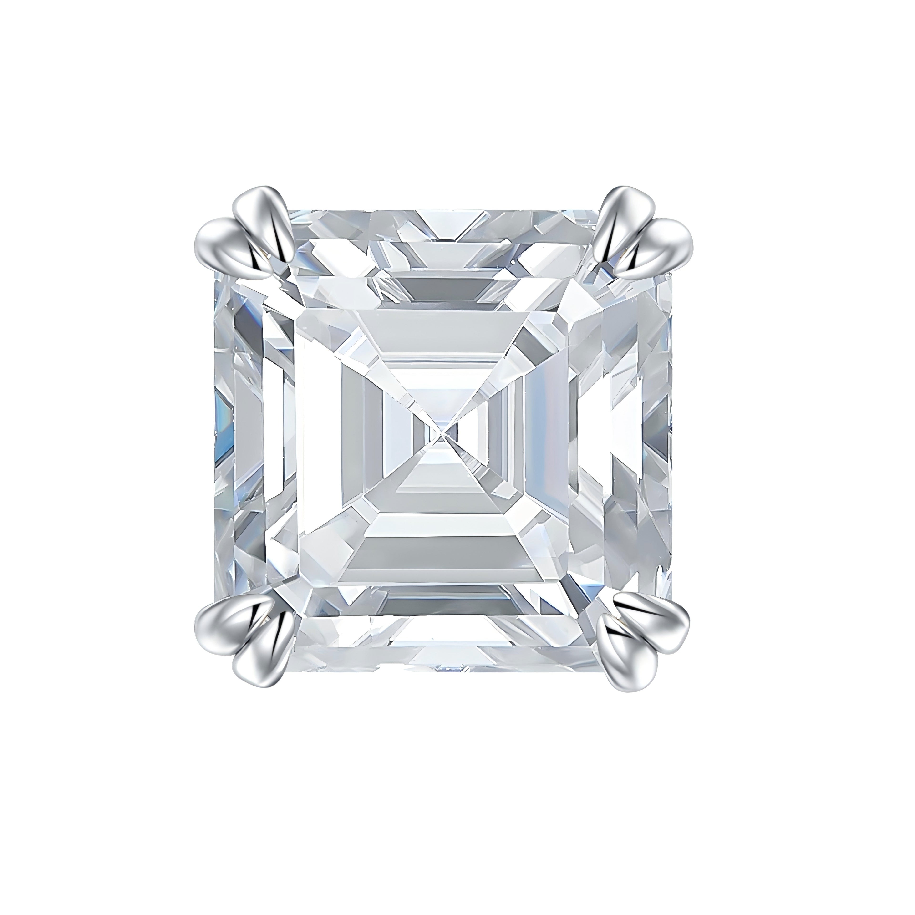 S925 Sterling Silver 6x8mm Emerald Cut Moissanite Stud Earrings  Octagon Solitaire With GRA Certificate Platinum Plated Jewelry Gift Box Set For Women & Men Vera Lux