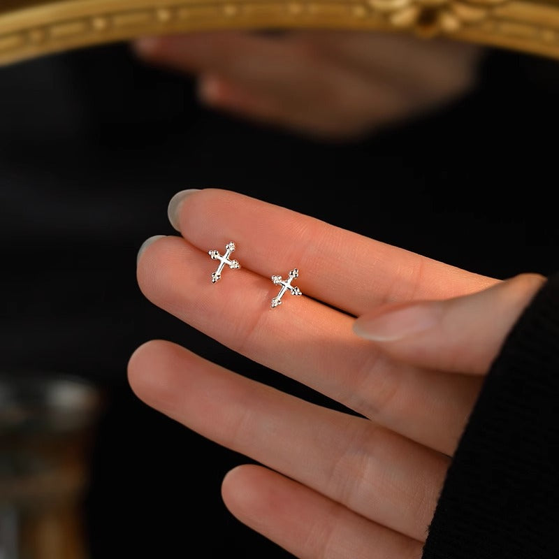 Cross Stud Elegant Petite Ear Cuff All-Match Korean Minimalist Earring Accessories Vera Lux