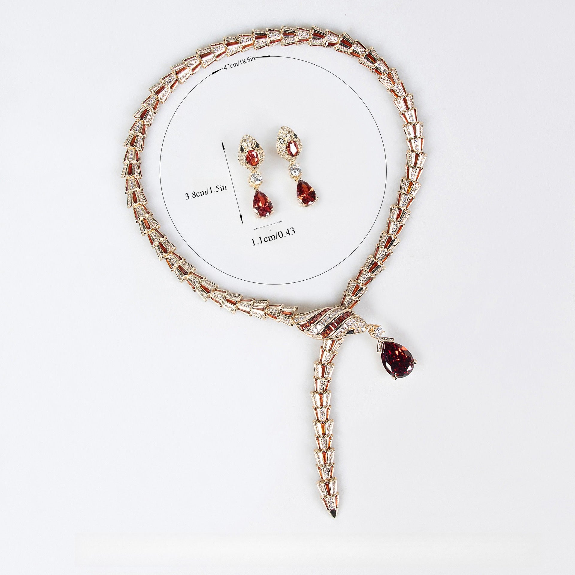 18k Gold Serpent Jewelry Set Vera Lux