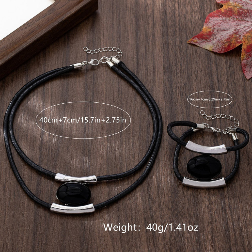 Multilayer Vintage Necklace And Bracelet Set For Women Vera Lux