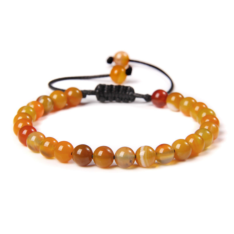 6mm Natural Stone Beads Womens Bracelet Yoga Energy Sports Vera Lux