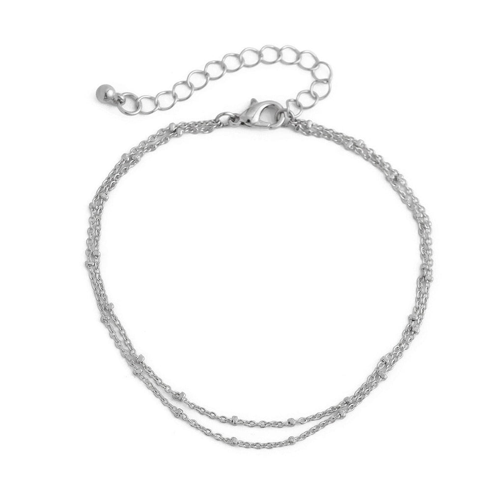 Star-Shaped Butterfly Chain Imitation Pearl Anklet Vera Lux