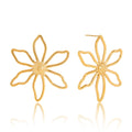 18K gold wire flower stud earrings Vera Lux
