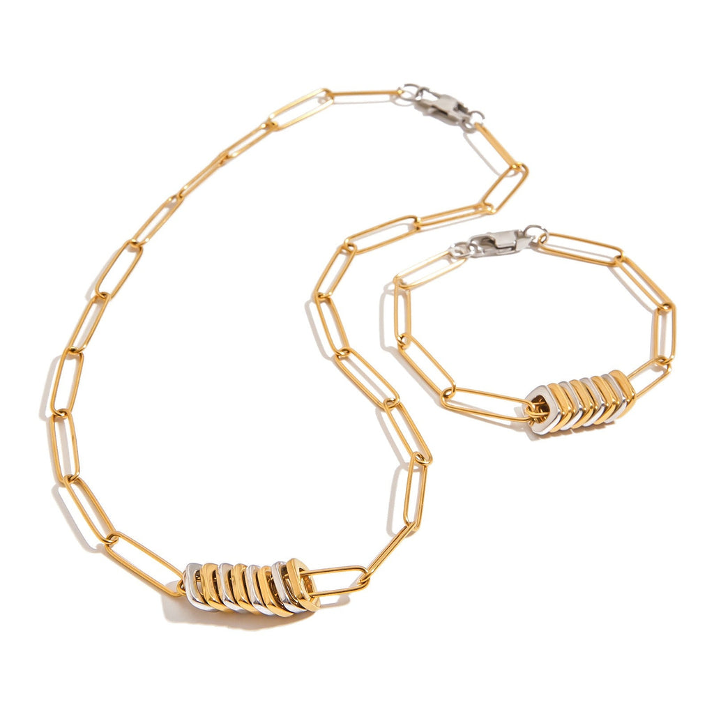 Titanium steel necklace light luxury clavicle chain bracelet Vera Lux