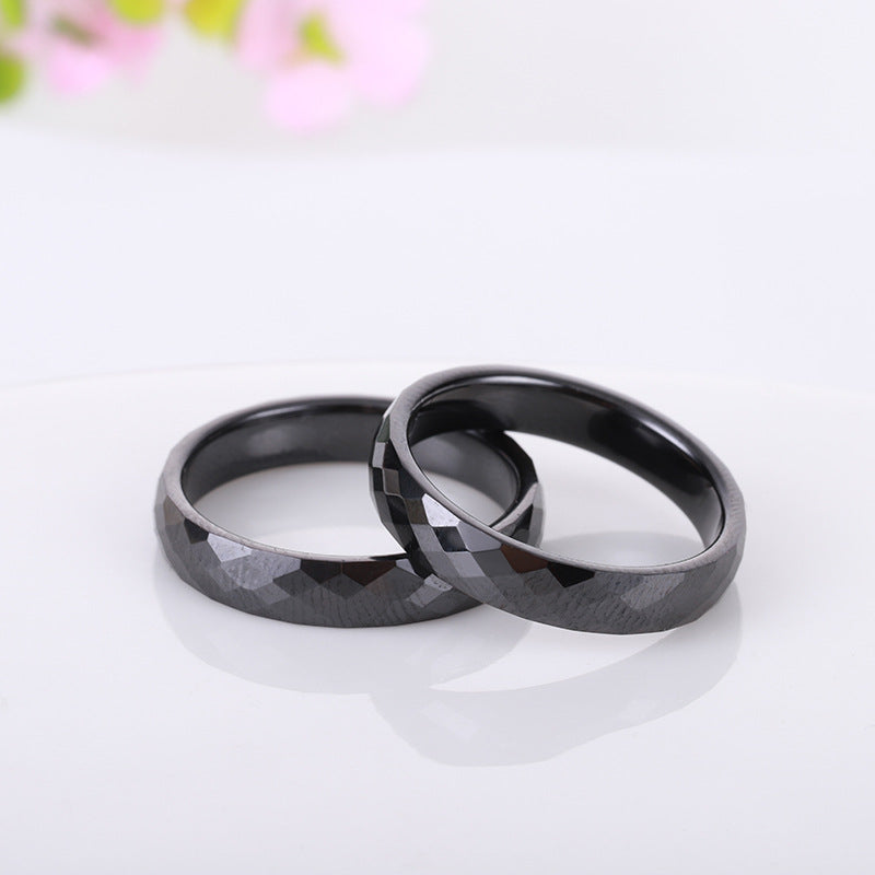 Multi-faceted Rhombus Ceramic Ring For Men Vera Lux