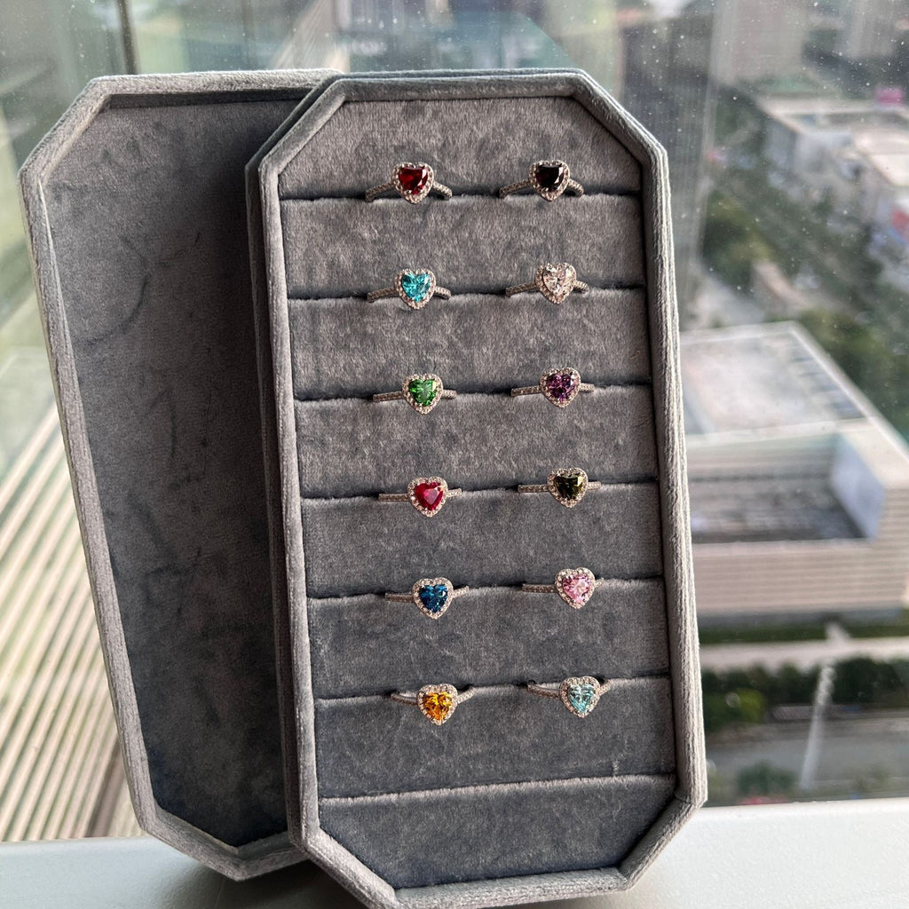 12 Zodiac Colorful Zircon Silver Ring For Women Vera Lux