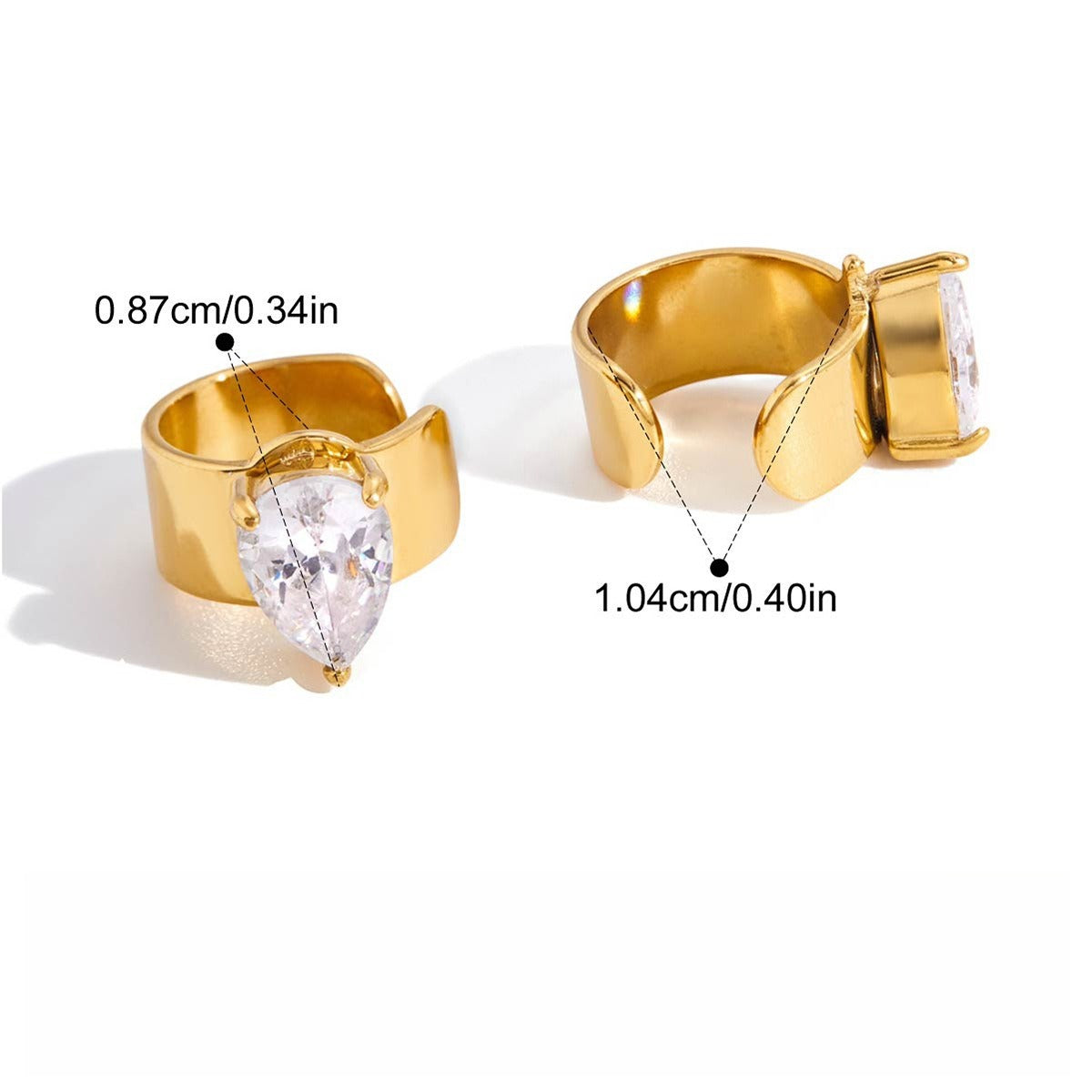 18K gold lightweight luxury earrings with zircon and tassel design. Vera Lux