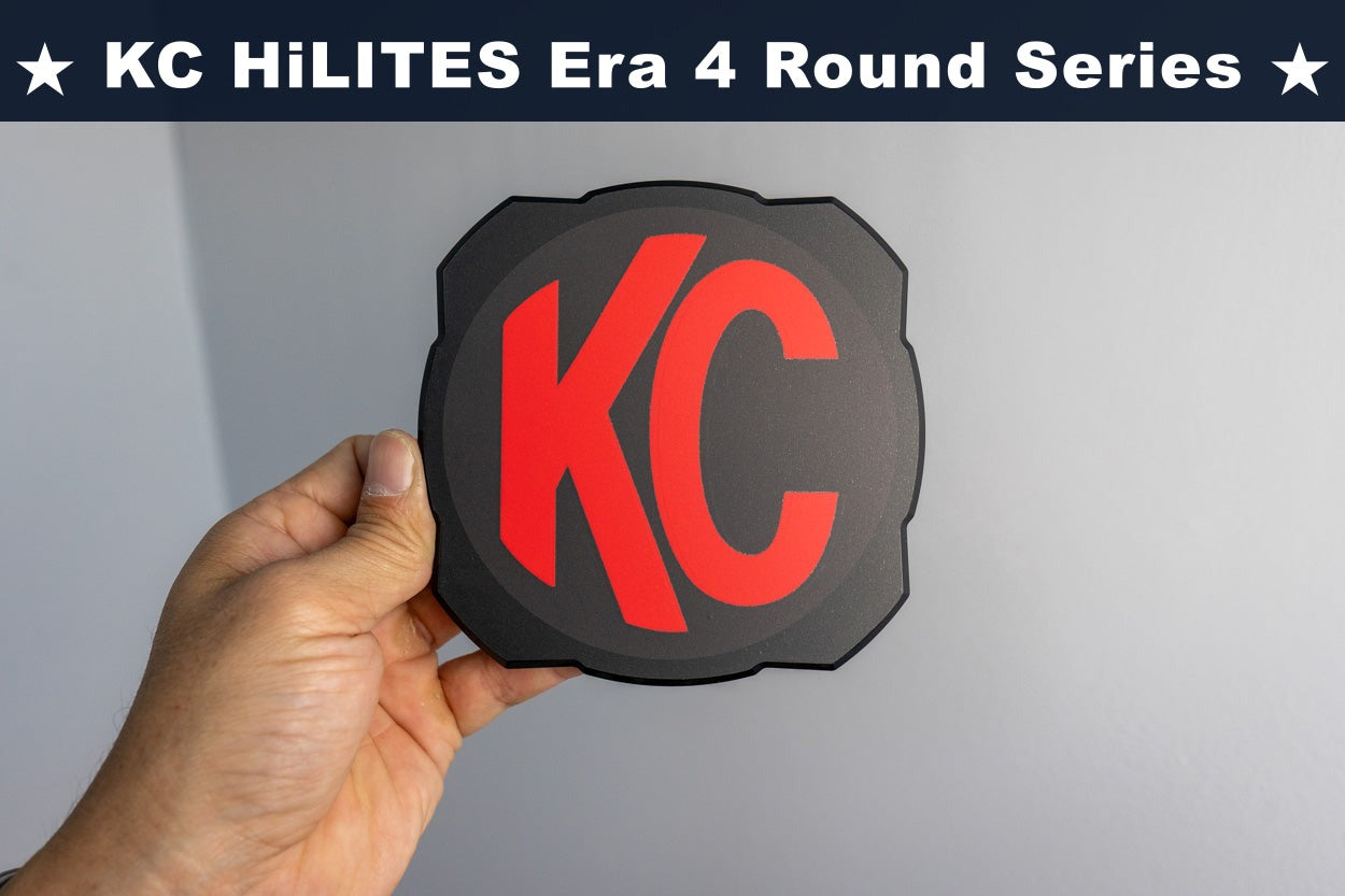 KC HiLITES Era 4 ROUND Series Light Cover Overlays - Universal StickerFab