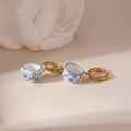 New Chinese Blue And White Porcelain Earrings, 18K Gold Plated Stainless Steel Ceramic Dainty Drop Earrings For Women Vera Lux