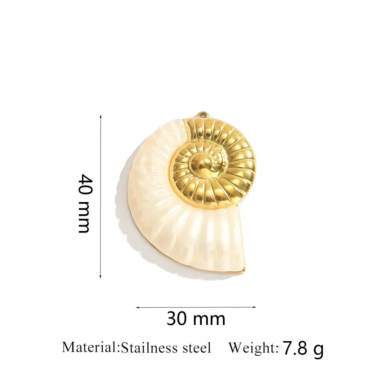 Stainless Steel Ocean-inspired Pendant Necklace Vera Lux