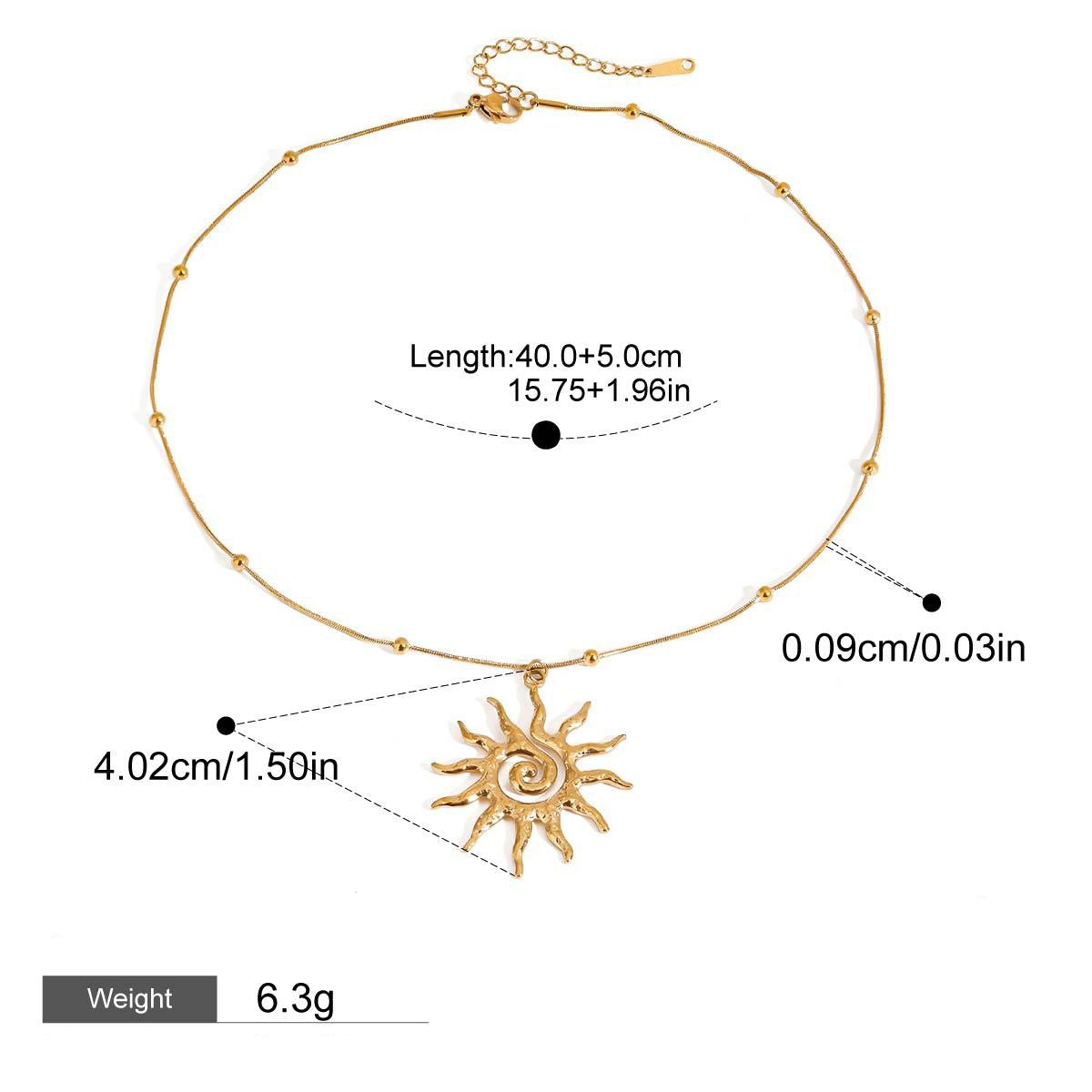 18K gold geometric shape with texture design high-end unique necklace Vera Lux
