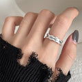 Vintage S925 Silver Rings For Women, Simple Luxury Stylish Finger Bands Vera Lux