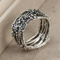 Retro Hollow Carved Ring For Women Distressed Vintage Style Vera Lux