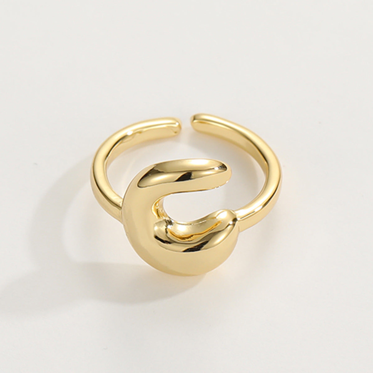 Adjustable English Letter Ring With Adjustable Opening Vera Lux