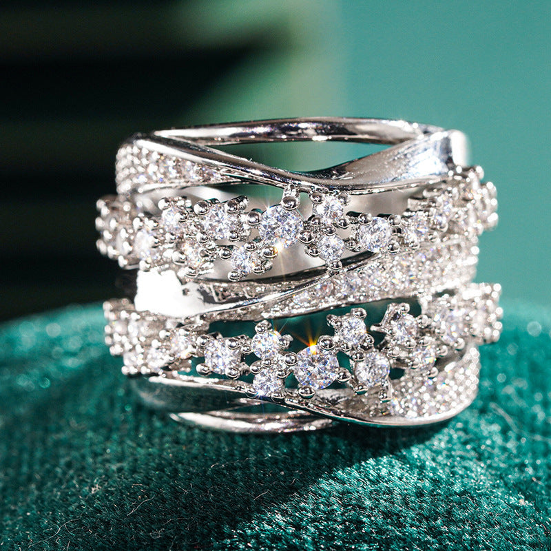 Geometric Design Korean-style Women's Ring Vera Lux