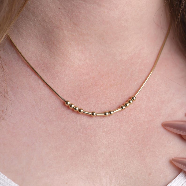 Customized Morse Code Name Necklace Vera Lux