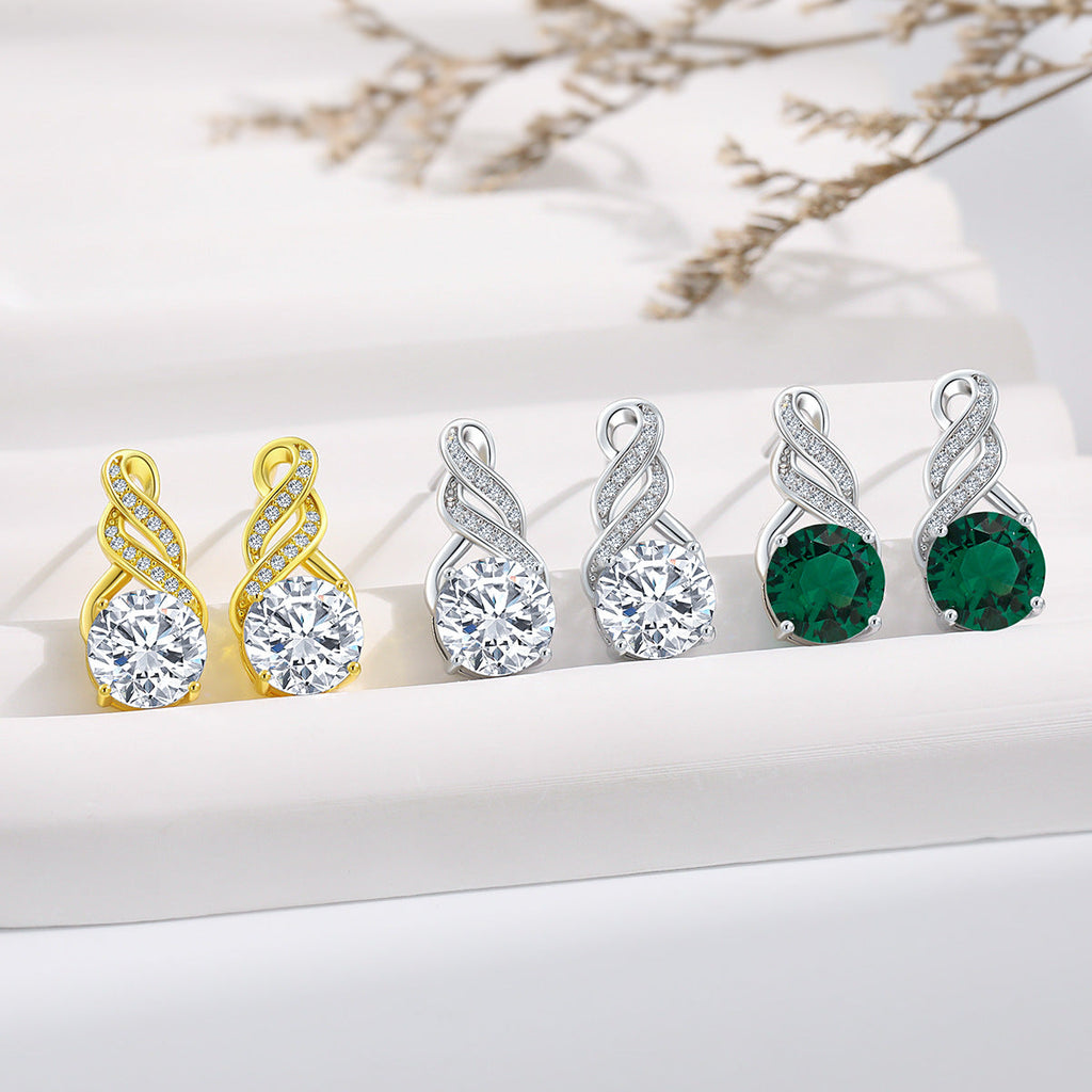 Cross Moissanite Earrings For Women Vera Lux
