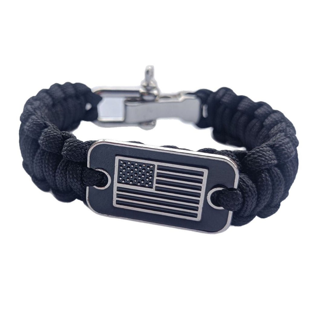 Braided Paracord Bracelet With Survival Zinc Alloy Adjusting Buckle Vera Lux