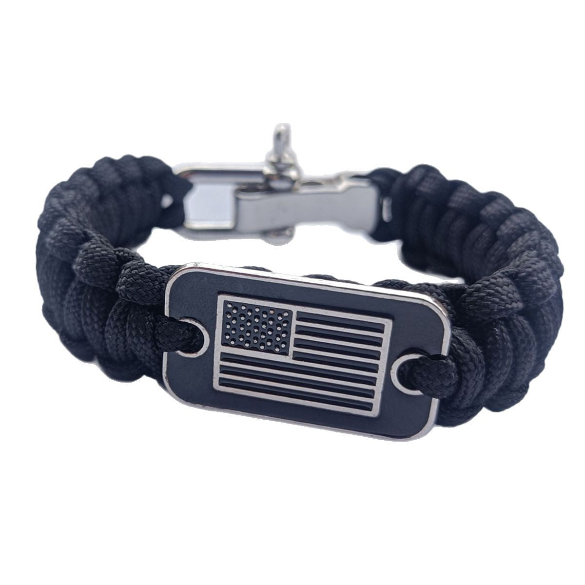 Braided Paracord Bracelet With Survival Zinc Alloy Adjusting Buckle Vera Lux