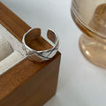 S925 Silver Rhombus Pattern Open Ring For Women, Thin & Thick Styles, Light Luxury Niche Design, Fashionable, Individual, Vintage & All-Match Finger Ring Vera Lux